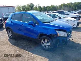 2015 Chevrolet Trax LT with VIN KL7CJRSB7FB190760, listed as a IAAI auction lot 40220867 with 154,767 mi miles. Bid and sale history available at carsss.com. Image 1.