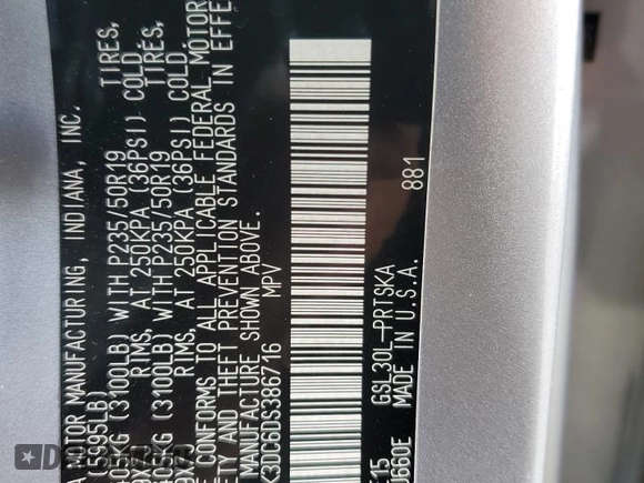 2013 Toyota Sienna SE with VIN 5TDXK3DC6DS386716, listed as a Copart auction lot 63122435 with 77,371 mi miles and Salvage title. Bid and sale history available at DreamBid. Image 14.