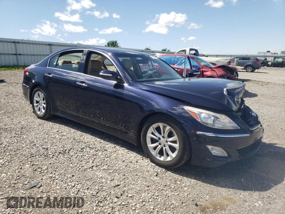 2013 Hyundai Genesis 3.8L with VIN KMHGC4DDXDU235932, listed as a Copart auction lot 57728705 with 140,778 mi miles and Salvage title. Bid and sale history available at DreamBid. Image 4.