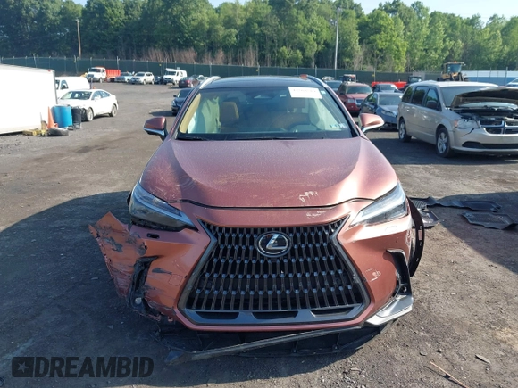 2025 Lexus NX 350h Luxury with VIN 2T2HKCEZ6SC041792, listed as a IAAI auction lot 42568589 with 13,469 mi miles and . Bid and sale history available at DreamBid. Image 12.
