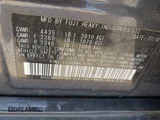 2011 Subaru Legacy Limited Power Moon with VIN 4S3BMBL60B3232995, listed as a IAAI auction lot 42711276 with 113,340 mi miles and . Bid and sale history available at DreamBid. Image 9.