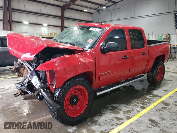 2011 Chevrolet Silverado 1500 LT with VIN 3GCPKSE34BG408829, listed as a Copart auction lot 51664375 with 128,741 mi miles and Salvage Title. Bid and sale history available at DreamBid. Image 1.