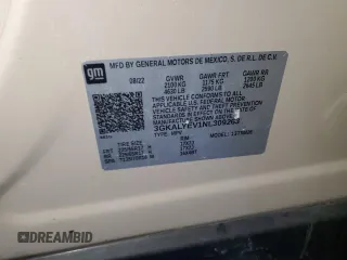 2022 GMC Terrain AT4 with VIN 3GKALYEV1NL309263, listed as a Copart auction lot 46481495 with 36,597 mi miles and Salvage Title. Bid and sale history available at DreamBid. Image 13.
