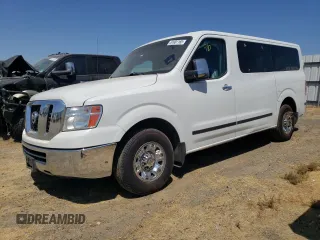2016 Nissan NV S with VIN 5BZBF0AA2GN852118, listed as a Copart auction lot 61907165 with 340,236 mi miles and Salvage title. Bid and sale history available at DreamBid. Image 1.