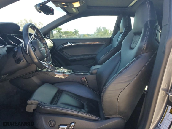 2015 Audi S5 Premium Plus with VIN WAUCGAFR1FA055268, listed as a Copart auction lot 45244405 with 46,996 mi miles and Salvage Title. Bid and sale history available at carsss.com. Image 7.