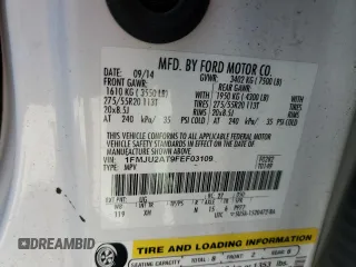2015 Ford Expedition Limited with VIN 1FMJU2AT9FEF03109, listed as a Copart auction lot 46498415 with 107,092 mi miles and Salvage title. Bid and sale history available at DreamBid. Image 13.
