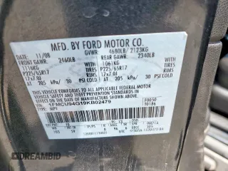 2009 Ford Escape Limited с VIN 1FMCU94G19KB02479, выставлен на аукционе Copart как лот 59639515 с пробегом 210 398 миль миль и Списание • Salvage title. История ставок и продаж доступна на DreamBid. Изображение 13.