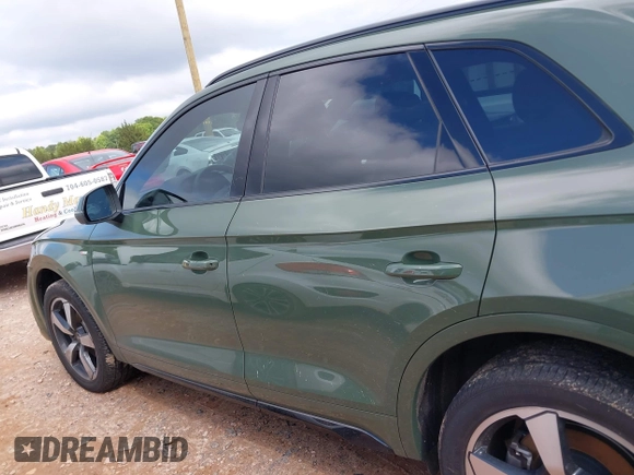2023 Audi Q5 S line Premium Plus with VIN WA1EAAFY1P2111431, listed as a IAAI auction lot 42355144 with 43,498 mi miles and . Bid and sale history available at DreamBid. Image 14.