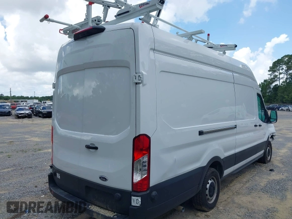 2024 Ford Transit Cargo with VIN 1FTBR3X86RKA46123, listed as a IAAI auction lot 42490695 with 13,258 mi miles and . Bid and sale history available at DreamBid. Image 4.