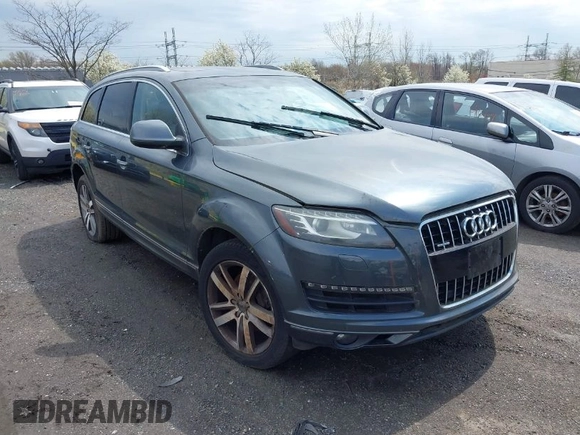 2013 Audi Q7 3.0T Premium Plus with VIN WA1LGAFE5DD015944, listed as a IAAI auction lot 42027361 with 133,940 mi miles. Bid and sale history available at carsss.com. Image 1.