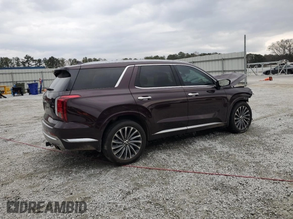 2024 Hyundai Palisade Calligraphy z VIN KM8R7DGE7RU654586, wystawiony jako Copart lot #43860665 z przebiegiem 12 812 mil mil oraz Szkoda całkowita • Salvage title. Historia ofert i sprzedaży dostępna na DreamBid. Obrazek 3.