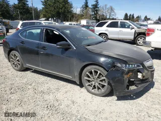 2016 Acura TLX V6 Tech with VIN 19UUB2F57GA004076, listed as a Copart auction lot 53543055 with 35,328 mi miles and Salvage Title. Bid and sale history available at carsss.com. Image 4.
