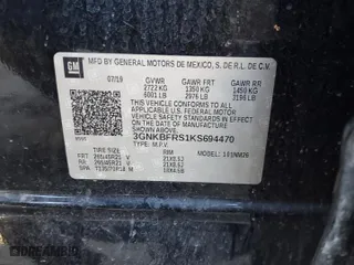 2019 Chevrolet Blazer Premier with VIN 3GNKBFRS1KS694470, listed as a Copart auction lot 84202244 with 56,069 mi miles and Salvage Title. Bid and sale history available at carsss.com. Image 15.