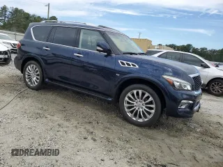 2015 Infiniti QX80 with VIN JN8AZ2NC6F9371228, listed as a Copart auction lot 70456194 with 95,979 mi miles and Salvage Title. Bid and sale history available at carsss.com. Image 4.