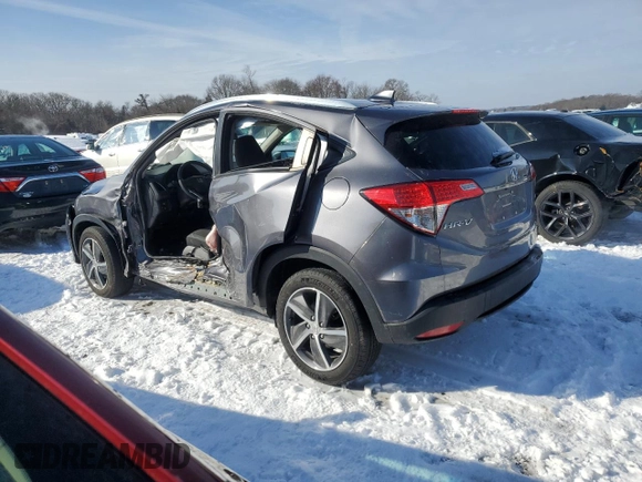 2022 Honda HR-V EX with VIN 3CZRU6H5XNM775421, listed as a Copart auction lot 42942435 with 25,832 mi miles and Salvage Title. Bid and sale history available at DreamBid. Image 2.