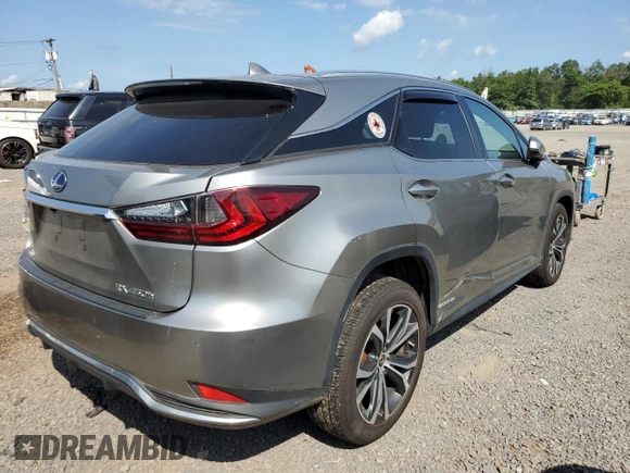 2021 Lexus RX 450h with VIN 2T2HGMDA6MC066035, listed as a Copart auction lot 65873235 with 51,949 mi miles and Salvage title. Bid and sale history available at DreamBid. Image 3.