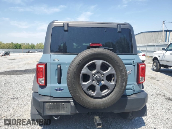 2022 Ford Bronco with VIN 1FMEE5BP4NLB62407, listed as a Copart auction lot 52164665 with 45,393 mi miles and Salvage Title. Bid and sale history available at DreamBid. Image 6.