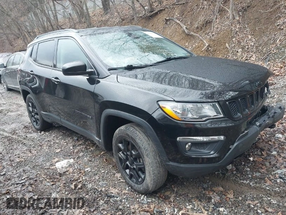 2021 Jeep Compass Freedom with VIN 3C4NJDAB4MT591792, listed as a IAAI auction lot 41580847 with 64,331 mi miles and . Bid and sale history available at carsss.com. Image 1.