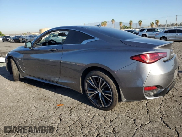 2018 Infiniti Q60 Luxe with VIN JN1EV7EL8JM390331, listed as a Copart auction lot 57862095 with 54,676 mi miles and Salvage title. Bid and sale history available at DreamBid. Image 2.