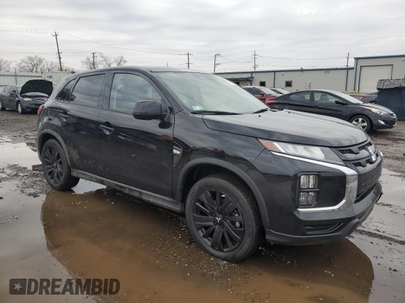 2022 Mitsubishi Outlander Sport ES with VIN JA4ARUAU8NU024494, listed as a Copart auction lot 47801375 with 27,501 mi miles and Salvage Title. Bid and sale history available at carsss.com. Image 4.