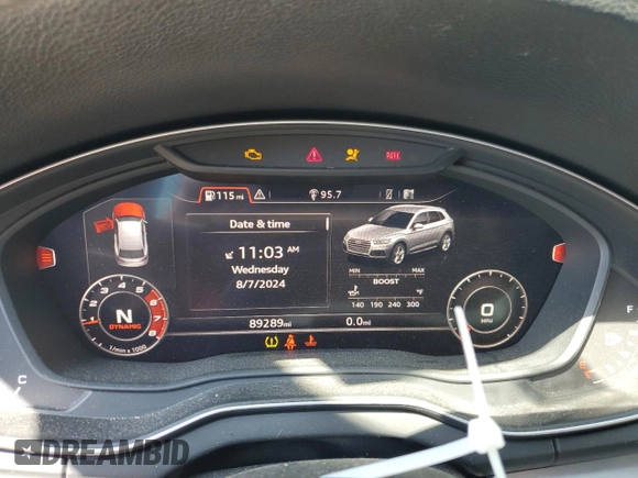2018 Audi SQ5 Premium Plus with VIN WA1A4AFY1J2122149, listed as a Copart auction lot 65735324 with 89,289 mi miles and Salvage Title. Bid and sale history available at DreamBid. Image 9.