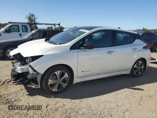 2018 Nissan LEAF SL with VIN 1N4AZ1CP1JC304551, listed as a Copart auction lot 61624275 with 41,203 mi miles and Salvage title. Bid and sale history available at DreamBid. Image 1.
