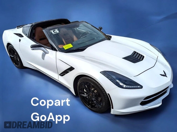 2014 Chevrolet Corvette 2LT with VIN 1G1YC2D77E5108969, listed as a Copart auction lot 48627555 with 37,580 mi miles and Clean Title. Bid and sale history available at carsss.com. Image 10.
