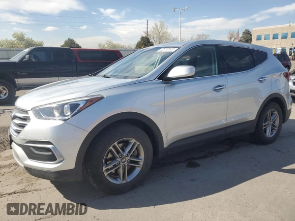 2018 Hyundai Santa Fe 2.4L z VIN 5XYZTDLB7JG572441, wystawiony jako Copart lot #52810145 z przebiegiem 106 578 mil mil oraz Szkoda całkowita • Salvage title. Historia ofert i sprzedaży dostępna na DreamBid. Obrazek 1.