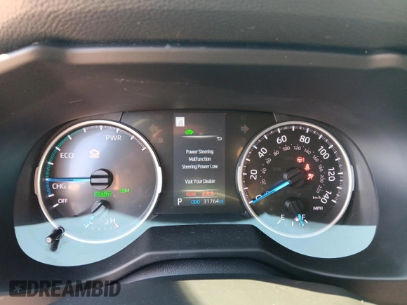 2022 Toyota RAV4 Hybrid XLE Premium with VIN 2T3B6RFV8NW035595, listed as a Copart auction lot 63302015 with 31,764 mi miles and Salvage title. Bid and sale history available at DreamBid. Image 9.