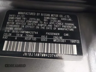 2021 Nissan Rogue S with VIN JN1BJ1AW7MW423744, listed as a IAAI auction lot 42122665 with 48,262 mi miles and . Bid and sale history available at DreamBid. Image 9.