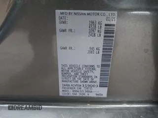 2025 Nissan Altima SR with VIN 1N4BL4CV9SN359003, listed as a IAAI auction lot 41881142 with 3,204 mi miles and . Bid and sale history available at DreamBid. Image 9.