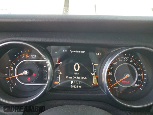 2018 Jeep Wrangler Unlimited Sahara с VIN 1C4HJXEG5JW303515, выставлен на аукционе Copart как лот 59985005 с пробегом 58 628 миль миль и Списание • Salvage title. История ставок и продаж доступна на DreamBid. Изображение 9.