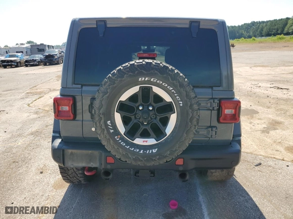 2019 Jeep Wrangler Unlimited Rubicon with VIN 1C4HJXFG9KW516807, listed as a Copart auction lot 59729654 with 95,968 mi miles and Salvage Title. Bid and sale history available at carsss.com. Image 6.