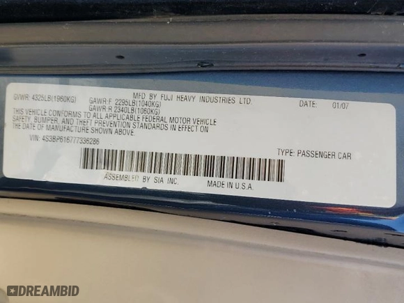 2007 Subaru Legacy Wagon Special Edition with VIN 4S3BP616777336286, listed as a Copart auction lot 47608685 with 168,716 mi miles and Salvage Title. Bid and sale history available at carsss.com. Image 14.