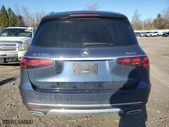 2024 Mercedes-Benz GLS with VIN 4JGFF5KE3RB174463, listed as a Copart auction lot 48996445 with 14,786 mi miles and Salvage Title. Bid and sale history available at carsss.com. Image 6.