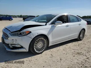 2017 Ford Fusion Titanium with VIN 3FA6P0K96HR150214, listed as a Copart auction lot 57044775 with 112,666 mi miles and Salvage title. Bid and sale history available at DreamBid. Image 1.