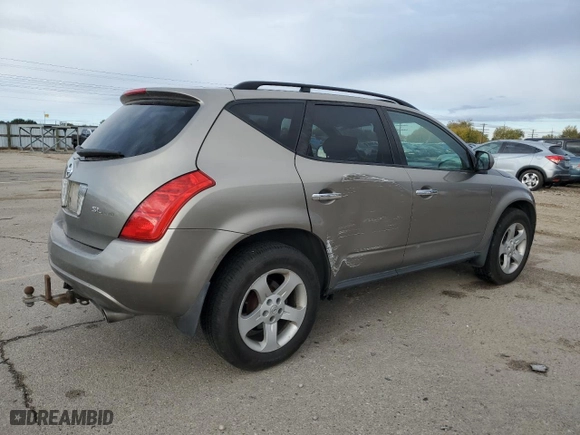 2003 Nissan Murano SL with VIN JN8AZ08W63W228366, listed as a Copart auction lot 76980534 with 185,634 mi miles and Salvage Title. Bid and sale history available at carsss.com. Image 3.