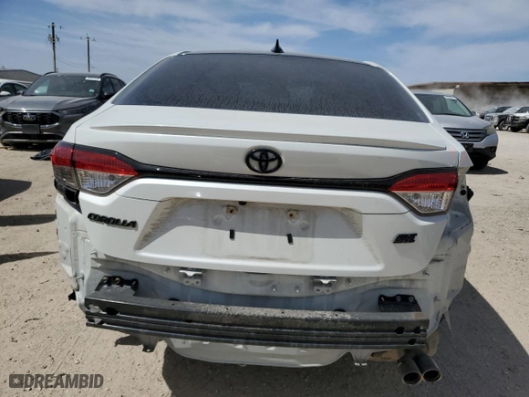 2021 Toyota Corolla SE with VIN 5YFS4MCE1MP092405, listed as a Copart auction lot 48393635 with 37,519 mi miles and Salvage Title. Bid and sale history available at carsss.com. Image 6.