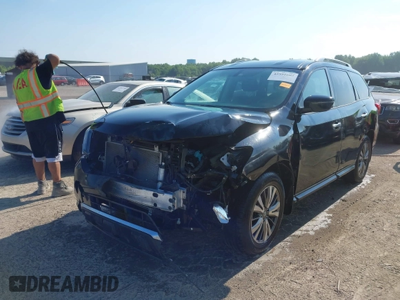 2019 Nissan Pathfinder S with VIN 5N1DR2MM1KC641946, listed as a IAAI auction lot 42591605 with 86,654 mi miles and . Bid and sale history available at DreamBid. Image 2.