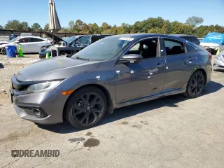 2019 Honda Civic Sport with VIN 2HGFC2F88KH570287, listed as a Copart auction lot 76731934 with 64,609 mi miles and Salvage title. Bid and sale history available at DreamBid. Image 1.