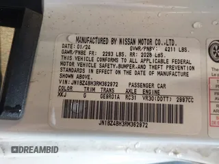 2024 Nissan Z Performance с VIN JN1BZ4BH3RM362972, выставлен на аукционе IAAI как лот 41180490 с пробегом 8 542 миль миль и . История ставок и продаж доступна на DreamBid. Изображение 9.