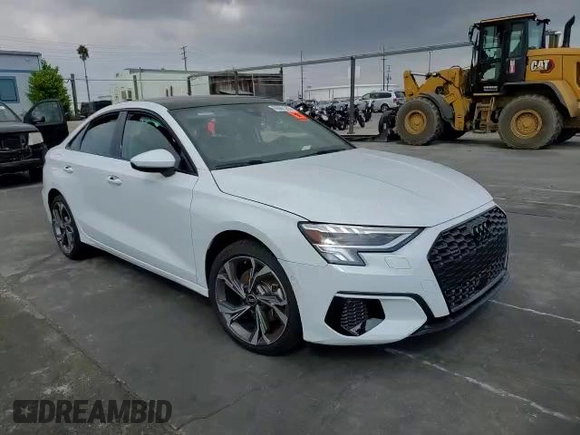 2023 Audi A3 Premium Plus with VIN WAUHUDGY6PA080545, listed as a Copart auction lot 69061353 with 3,765 mi miles. Bid and sale history available at carsss.com. Image 11.