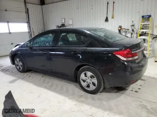 2013 Honda Civic Sdn LX with VIN 2HGFB2F58DH600707, listed as a Copart auction lot 46729855 with 143,750 mi miles and Salvage Title. Bid and sale history available at carsss.com. Image 2.