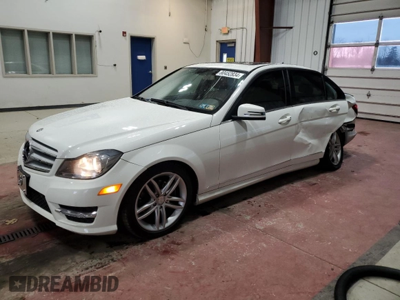 2012 Mercedes-Benz C 300 Sport with VIN WDDGF8BB1CR230744, listed as a Copart auction lot 80452834 with 143,320 mi miles and Salvage Title. Bid and sale history available at DreamBid. Image 1.