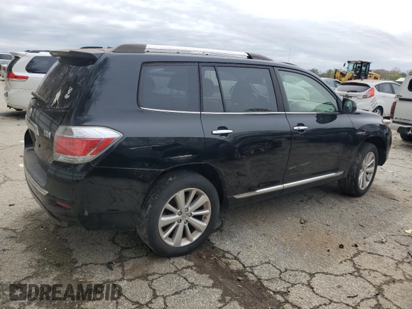 2012 Toyota Highlander Hybrid Limited with VIN JTEDC3EH2C2009148, listed as a Copart auction lot 49778395 with 0 mi miles and Clean Title. Bid and sale history available at carsss.com. Image 3.