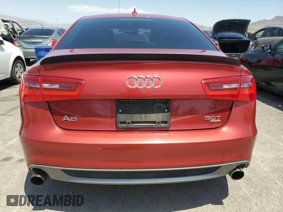 2012 Audi A6 Prestige with VIN WAUHGAFC0CN129527, listed as a Copart auction lot 61984595 with 264,974 mi miles and Salvage title. Bid and sale history available at DreamBid. Image 6.
