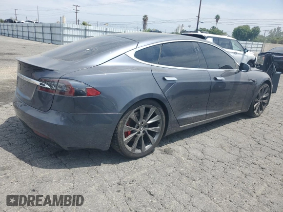 2018 Tesla Model S 75D with VIN 5YJSA1E40JF297040, listed as a Copart auction lot 57997045 with 113,503 mi miles and Salvage title. Bid and sale history available at DreamBid. Image 3.
