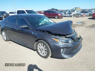 2018 Kia Optima LX with VIN 5XXGT4L3XJG244855, listed as a IAAI auction lot 41679341 with 43,230 mi miles. Bid and sale history available at carsss.com. Image 1.