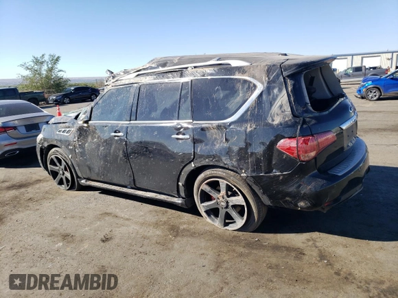 2014 Infiniti QX80 with VIN JN8AZ2NFXE9556066, listed as a Copart auction lot 70839154 with Not Provided miles and Salvage Title. Bid and sale history available at carsss.com. Image 2.
