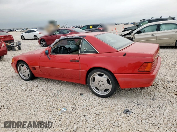 1992 Mercedes-Benz 500 z VIN WDBFA66E2NF039687, wystawiony jako Copart lot #59231955 z przebiegiem 65 224 mil mil oraz Czysty tytuł • Clean title. Historia ofert i sprzedaży dostępna na DreamBid. Obrazek 2.